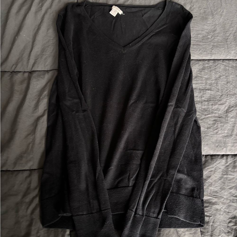 J. Crew Charcoal V-Neck Sweater
